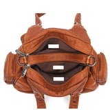 Maxbell Handbag Purse Holder Wallet Travel Money Cosmetics Soft PU Shoulder Bag Brown