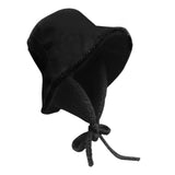 Maxbell Autumn Winter Hat Fisherman Hat Plush Bucket Hat for Teens Camping Outdoor Black