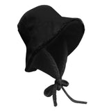 Maxbell Autumn Winter Hat Fisherman Hat Plush Bucket Hat for Teens Camping Outdoor Black