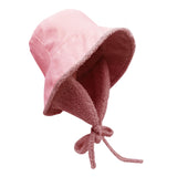 Maxbell Autumn Winter Hat Fisherman Hat Plush Bucket Hat for Teens Camping Outdoor Pink