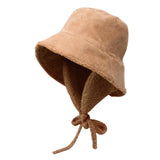 Maxbell Autumn Winter Hat Fisherman Hat Plush Bucket Hat for Teens Camping Outdoor Khaki