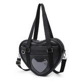 Maxbell Shoulder Bag Bags Backpack Cute Zipper Love Purse for Handbag Black