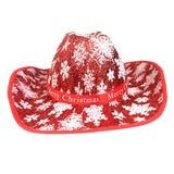 Maxbell Western Cowboy Hat Wide Brim Cowgirl Hat for Christmas Carnival Costume Plain Brim