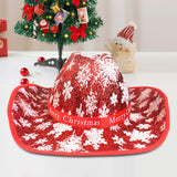 Maxbell Western Cowboy Hat Wide Brim Cowgirl Hat for Christmas Carnival Costume Plain Brim