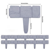 Maxbell Reusable Garden Edging Border Decorative Durable for Outdoor Garden Patio 10 Pieces