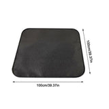 Maxbell Heat Insulation Fireplace Mat Fireproof Pad for Backyard Decking Grass 100X100cm