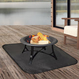 Maxbell Heat Insulation Fireplace Mat Fireproof Pad for Backyard Decking Grass  50X50cm