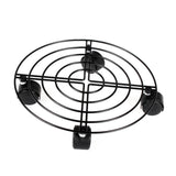 Maxbell Metal Planter Caddy Flower Pot Stand 10inches with Rolling Casters Heavy Duty No Locking