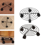 Maxbell Metal Planter Caddy Flower Pot Stand 10inches with Rolling Casters Heavy Duty No Locking
