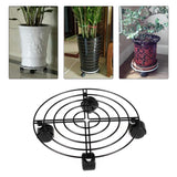 Maxbell Metal Planter Caddy Flower Pot Stand 10inches with Rolling Casters Heavy Duty No Locking