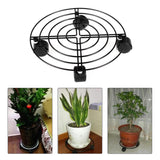 Maxbell Metal Planter Caddy Flower Pot Stand 10inches with Rolling Casters Heavy Duty No Locking