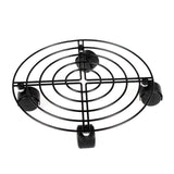 Maxbell Metal Planter Caddy Flower Pot Stand 10inches with Rolling Casters Heavy Duty No Locking