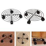 Maxbell Metal Planter Caddy Flower Pot Stand 10inches with Rolling Casters Heavy Duty No Locking