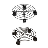 Maxbell Metal Planter Caddy Flower Pot Stand 10inches with Rolling Casters Heavy Duty No Locking