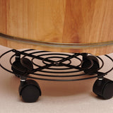 Maxbell Metal Planter Caddy Flower Pot Stand 10inches with Rolling Casters Heavy Duty with Locking