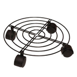 Maxbell Metal Planter Caddy Flower Pot Stand 10inches with Rolling Casters Heavy Duty with Locking
