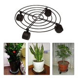 Maxbell Metal Planter Caddy Flower Pot Stand 10inches with Rolling Casters Heavy Duty with Locking
