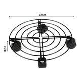 Maxbell Metal Planter Caddy Flower Pot Stand 10inches with Rolling Casters Heavy Duty with Locking