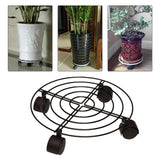 Maxbell Metal Planter Caddy Flower Pot Stand 10inches with Rolling Casters Heavy Duty with Locking