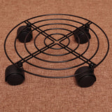 Maxbell Metal Planter Caddy Flower Pot Stand 10inches with Rolling Casters Heavy Duty with Locking
