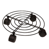 Maxbell Metal Planter Caddy Flower Pot Stand 10inches with Rolling Casters Heavy Duty with Locking