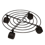 Maxbell Metal Planter Caddy Flower Pot Stand 10inches with Rolling Casters Heavy Duty with Locking