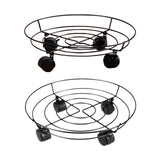 Maxbell Metal Iron Potted Planter Stand Holder 36cm with Wheels Rotation 360 Degree No Locking