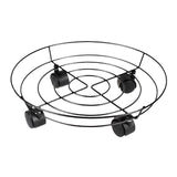 Maxbell Metal Iron Potted Planter Stand Holder 36cm with Wheels Rotation 360 Degree No Locking