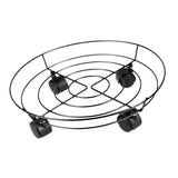 Maxbell Metal Iron Potted Planter Stand Holder 36cm with Wheels Rotation 360 Degree No Locking