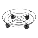 Maxbell Metal Iron Potted Planter Stand Holder 36cm with Wheels Rotation 360 Degree No Locking