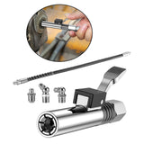 Maxbell Release Grease Coupler Lock Nozzle Labor Saving for Grease Fitting Equipment Nozzle 30cmHose3Head