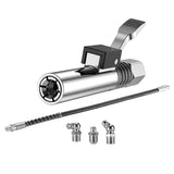 Maxbell Release Grease Coupler Lock Nozzle Labor Saving for Grease Fitting Equipment Nozzle 40cmHose3Head
