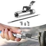 Maxbell Release Grease Coupler Lock Nozzle Labor Saving for Grease Fitting Equipment Nozzle 40cmHose3Head