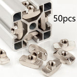 Maxbell 50Pcs Carbon Steel T Nuts Assortment High Strength for Woodworking 20 Series M5