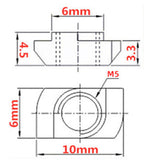 Maxbell 50Pcs Carbon Steel T Nuts Assortment High Strength for Woodworking 20 Series M5