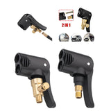 Maxbell Car Tire Air Inflator Hose Nozzle Dual Threads Supplies Repair Parts Accs Deflated