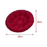 Maxbell Outdoor Seat Cushion Chair Pads Round Waterproof Chair Pads for Hammock Dark Red