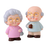 Maxbell Loving Elderly Couple Figurines Parents Figure Miniature for Birthday