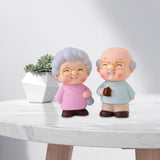 Maxbell Loving Elderly Couple Figurines Parents Figure Miniature for Birthday