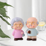 Maxbell Loving Elderly Couple Figurines Parents Figure Miniature for Birthday