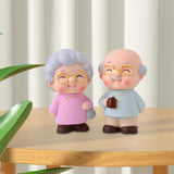 Maxbell Loving Elderly Couple Figurines Parents Figure Miniature for Birthday