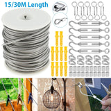 Maxbell 30M Cable Wire Kit Heavy Duty for Yard Cleaning Garden Chandelier