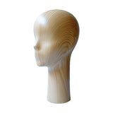 Maxbell Manikin Head Display Stand Salon Styling Tools for Jewelry Scarf Glasses Dark Wood Color