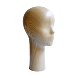 Maxbell Manikin Head Display Stand Salon Styling Tools for Jewelry Scarf Glasses Dark Wood Color