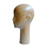 Maxbell Manikin Head Display Stand Salon Styling Tools for Jewelry Scarf Glasses Dark Wood Color