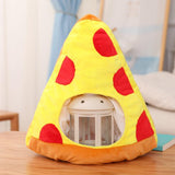 Maxbell Pizza Shaped Plush Hat Adorable Soft Selfie Hat for Masquerade Birthday