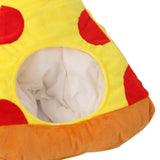 Maxbell Pizza Shaped Plush Hat Adorable Soft Selfie Hat for Masquerade Birthday