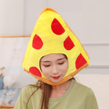 Maxbell Pizza Shaped Plush Hat Adorable Soft Selfie Hat for Masquerade Birthday