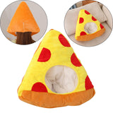 Maxbell Pizza Shaped Plush Hat Adorable Soft Selfie Hat for Masquerade Birthday