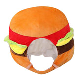 Maxbell Cute Short Plush Hat Hamburger Headgear One Stuffed Plush Toys Party Novelty